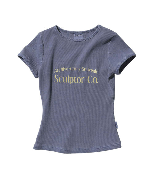 ARCHIVE PIGMENT BABY TEE - 4 COLORS BLUE