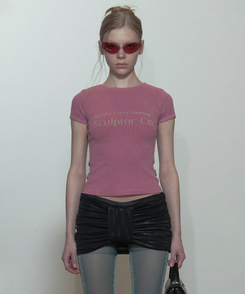 ARCHIVE PIGMENT BABY TEE - 4 COLORS PINK
