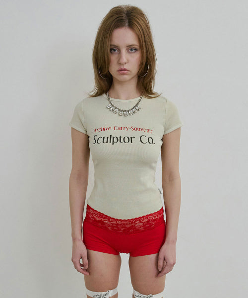 ARCHIVE PIGMENT BABY TEE - 4 COLORS IVORY