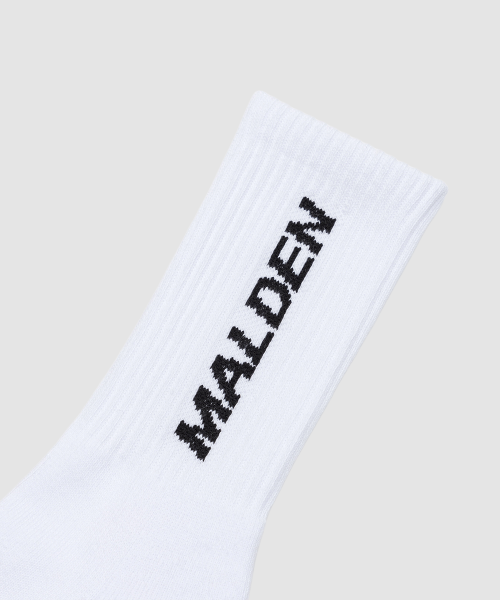 3-PACK LETTERING CREW SOCKS - 2 COLORS WHITE