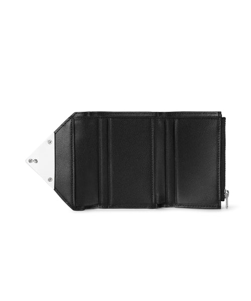 LACQUER TRIANGLE WALLET MATT BLACK