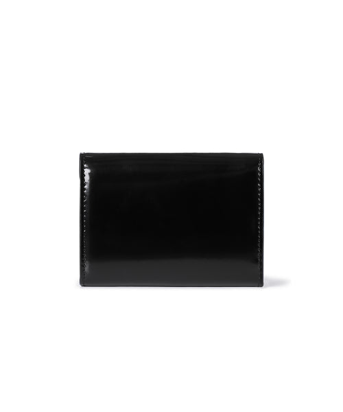 LACQUER TRIANGLE WALLET MATT BLACK