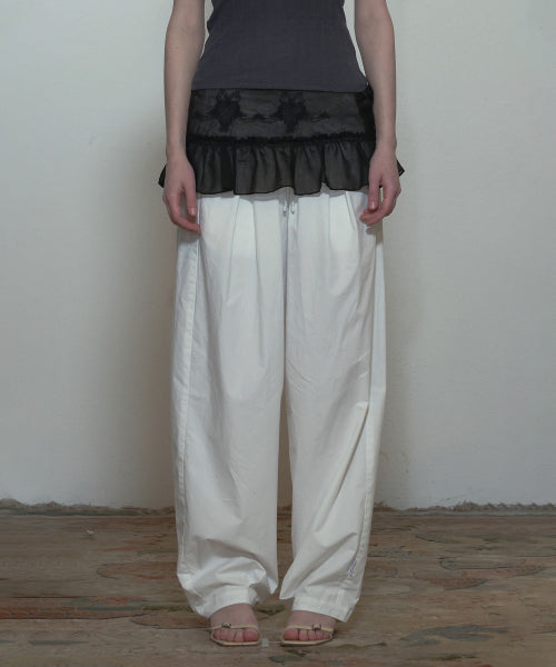 PEEKABOO MICRO SHEER SKIRT RAW - 2 COLORS AS SHOWN