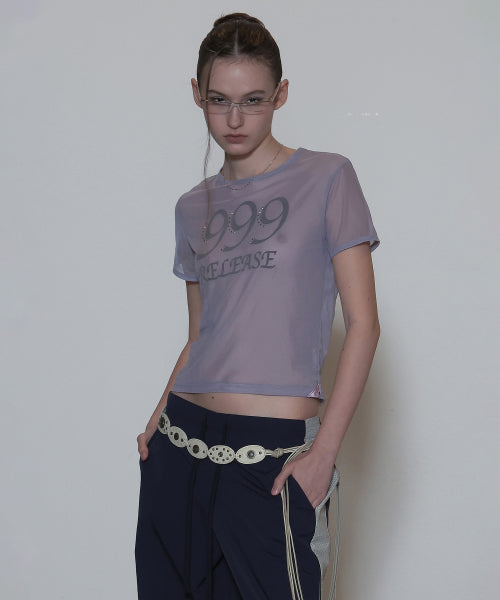 SHEER RINGER CROP TOP PALE - 2 COLORS PURPLE