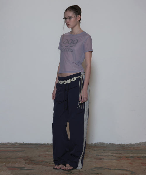 SHEER RINGER CROP TOP PALE - 2 COLORS PURPLE