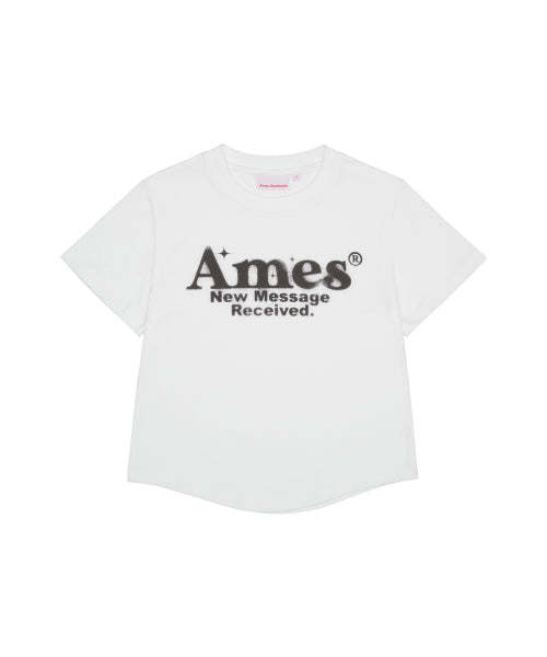 [AMES WORLDWIDE] ROUND HEM CROP TEE - 5 color