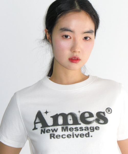 [AMES WORLDWIDE] ROUND HEM CROP TEE - 5 color