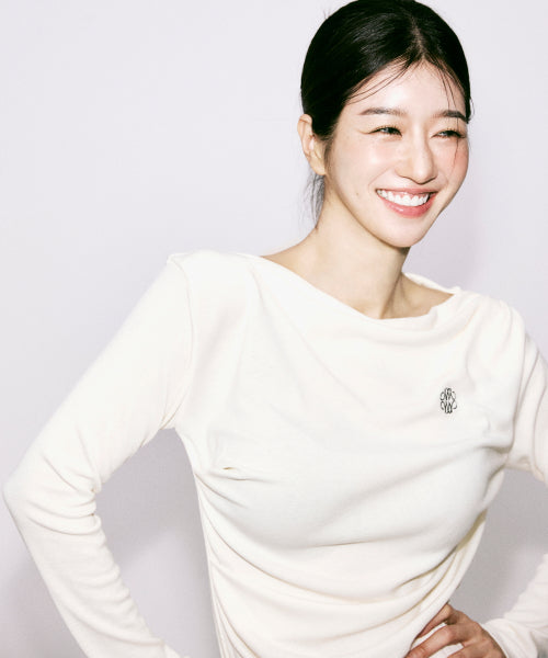 SHIRRING DRAPE BOAT NECK TOP #徐睿知同款! - 5 COLORS AS SHOWN