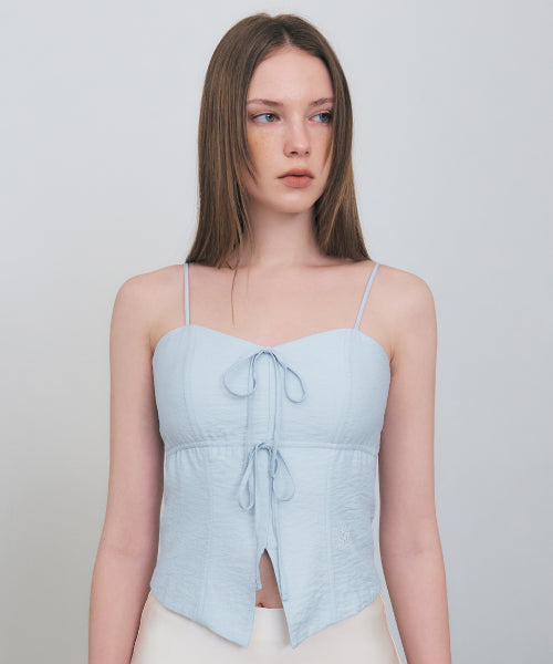 RIBBON SLEEVELESS TOP - 2 COLORS
