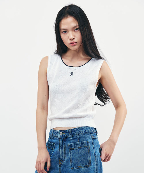 BOUCLE SYMBOL LOGO SLEEVELESS TOP - 5 COLORS