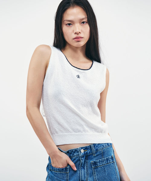 BOUCLE SYMBOL LOGO SLEEVELESS TOP - 5 COLORS