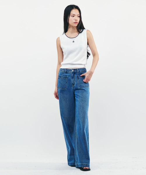 BOUCLE SYMBOL LOGO SLEEVELESS TOP - 5 COLORS