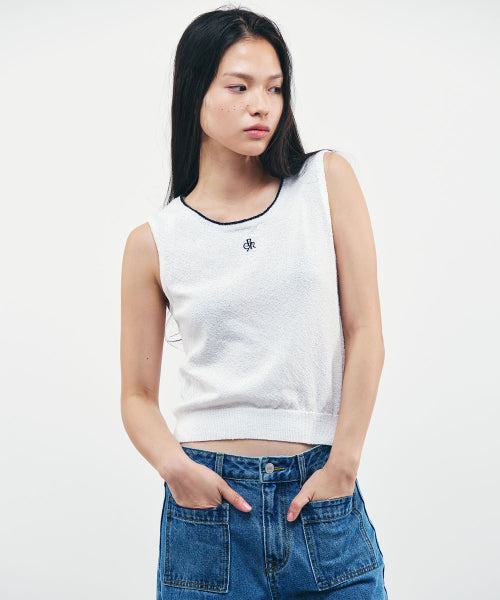 BOUCLE SYMBOL LOGO SLEEVELESS TOP - 5 COLORS