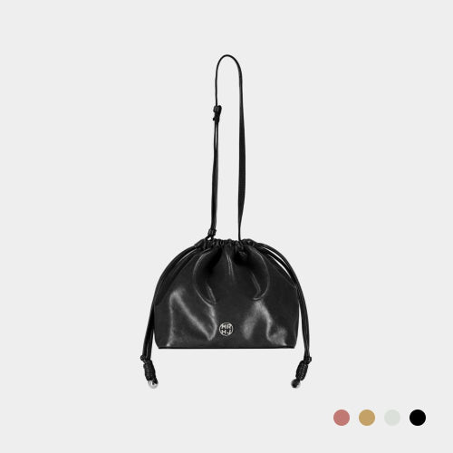 CHERRY STRAP BUCKET CROSSBODY BAG - 4 COLORS WHITE