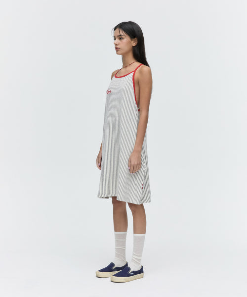 MENASOO SUMMER STRIPE TERRY STRAP ONEPIECE - 2 COLORS GREY