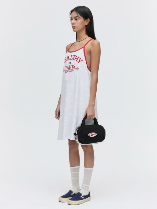 MENASOO SUMMER BASIC TERRY STRAP ONEPIECE - 2 COLORS GREY