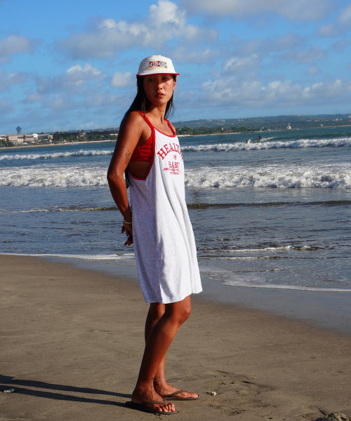 MENASOO SUMMER BASIC TERRY STRAP ONEPIECE - 2 COLORS GREY