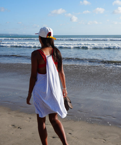 MENASOO SUMMER BASIC TERRY STRAP ONEPIECE - 2 COLORS GREY