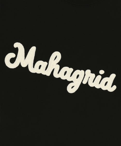 CURLY LOGO CHAIN STITCH TEE BLACK
