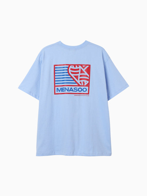 SMALL HEARTTRACK OVER FIT TEE - 3 COLORS BLUE