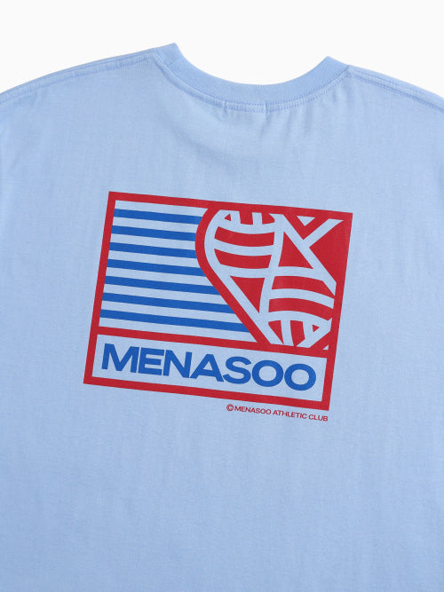 SMALL HEARTTRACK OVER FIT TEE - 3 COLORS BLUE