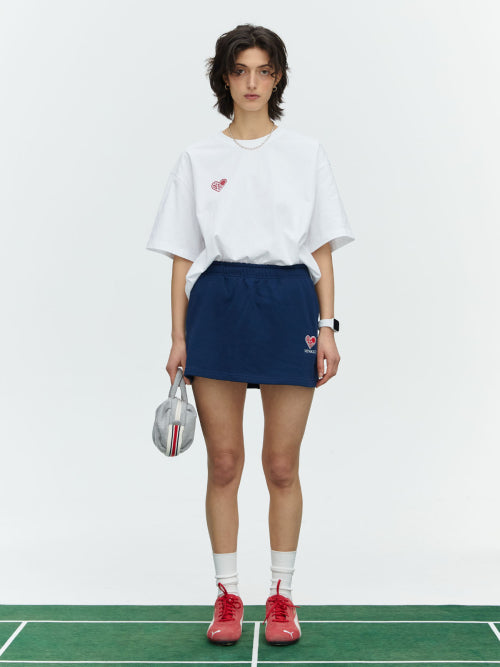 SMALL HEARTTRACK OVER FIT TEE - 3 COLORS BLUE