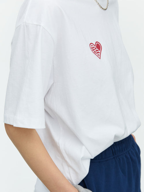 SMALL HEARTTRACK OVER FIT TEE - 3 COLORS BLUE