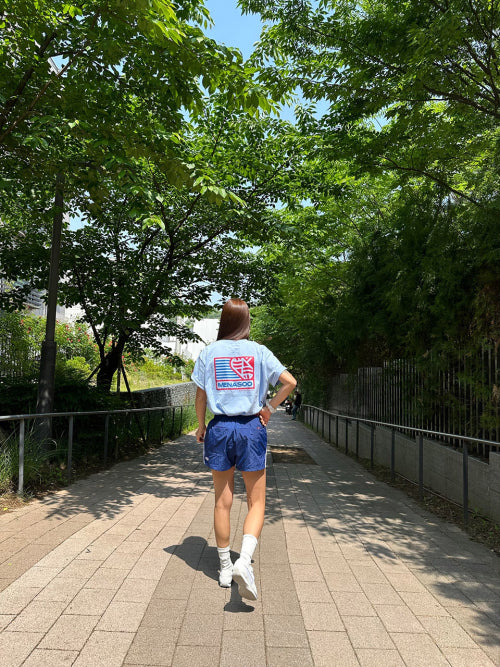 SMALL HEARTTRACK OVER FIT TEE - 3 COLORS BLUE