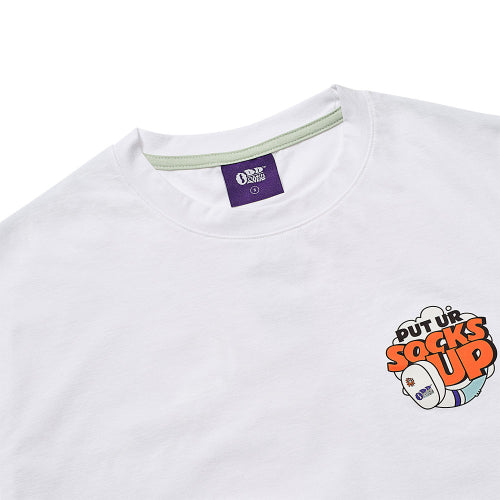 STREET SOCKS UP SHORT SLEEVE T-SHIRT WHITE