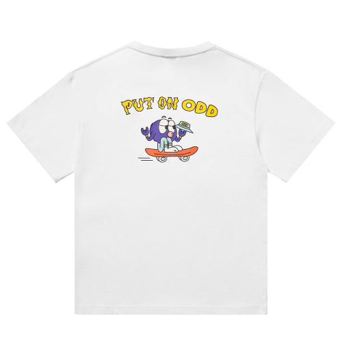 STREET FOOT ON ODD SHORT SLEEVE T-SHIRT - 2 COLORS WHITE