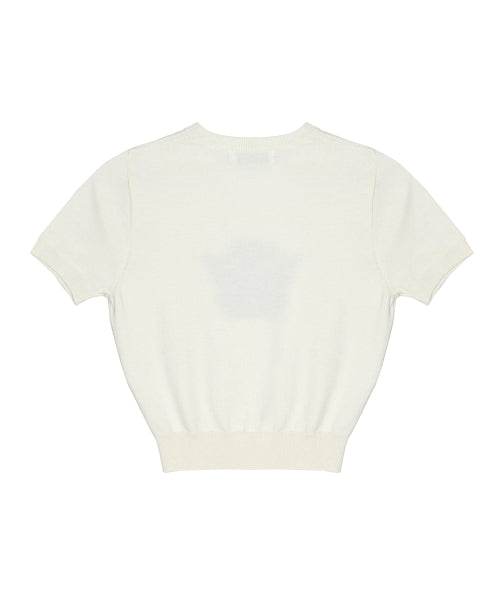 MINI BUTTERFLY SIGNATURE HALF KNIT #徐睿知同款! - 3 COLORS CREAM