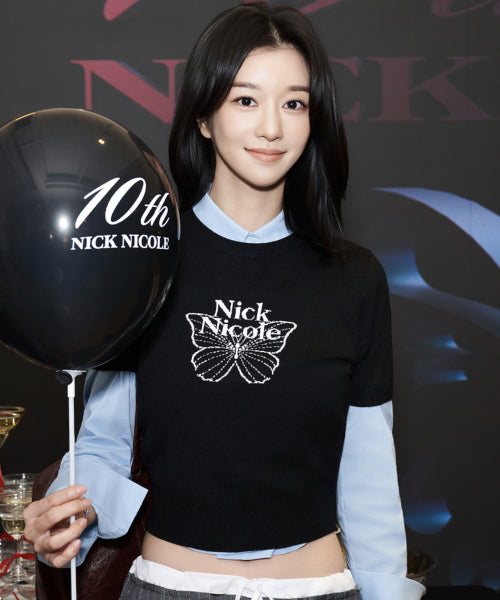 MINI BUTTERFLY SIGNATURE HALF KNIT #徐睿知同款! - 3 COLORS SILVER