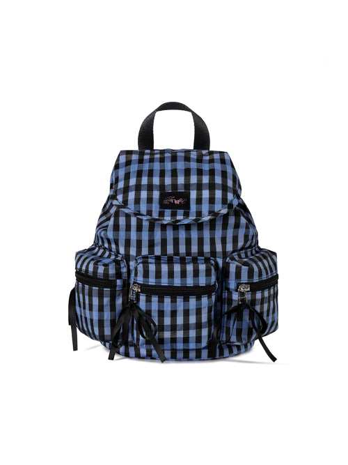 BERRY POCKET BACKPACK CHECK - 3 COLORS BLUE