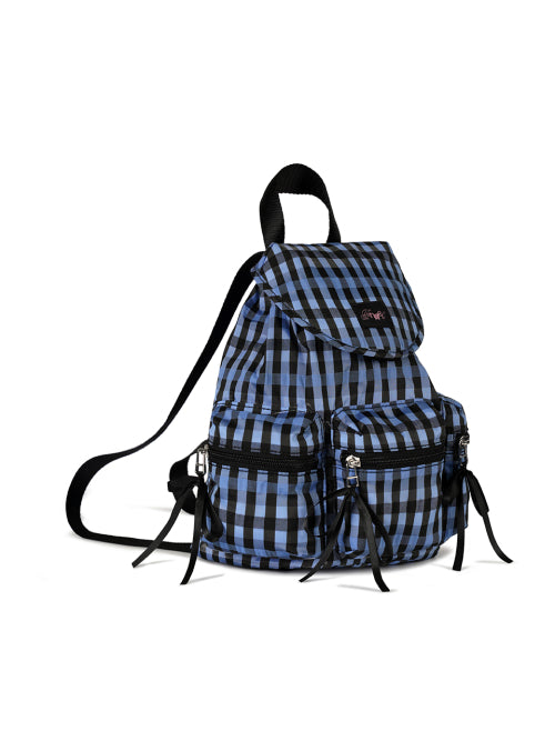 BERRY POCKET BACKPACK CHECK - 3 COLORS BLUE