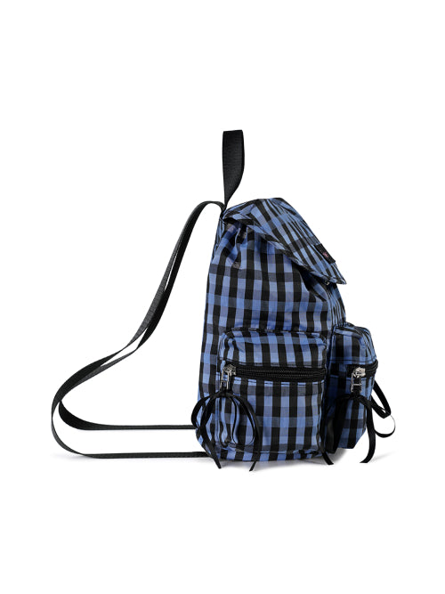 BERRY POCKET BACKPACK CHECK - 3 COLORS BLUE