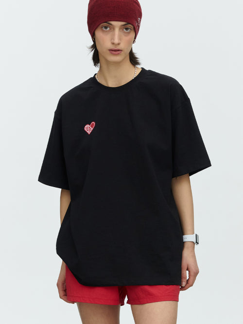 SMALL HEARTTRACK OVER FIT TEE - 3 COLORS AS SHOWN