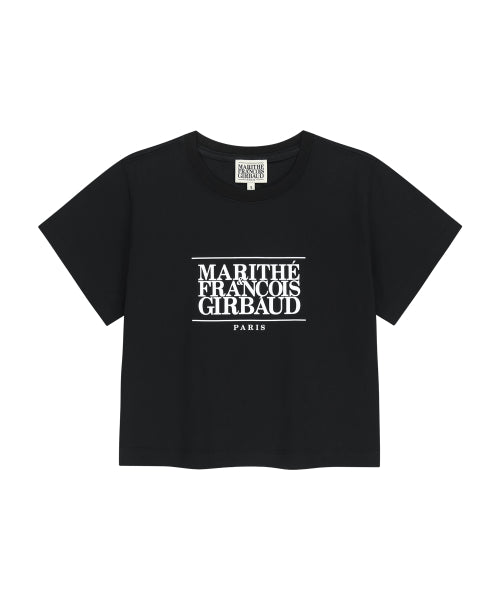 W CLASSIC LOGO CROP TEE - 11 COLORS BLACK