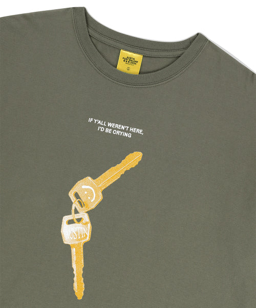 SMILEY KEY TEE KHAKI