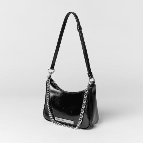 SAGE CHAIN SHOULDER CROSSBODY BAG - 4 COLORS BLACK