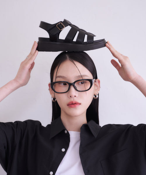 VELCRO FISHERMAN PLATFORM SANDAL WILLA BLACK