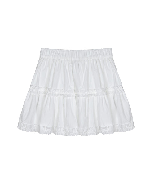TRENDY RUFFLE MINI SKIRT #徐睿知同款! - 3 COLORS IVORY