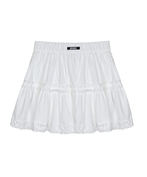 TRENDY RUFFLE MINI SKIRT #徐睿知同款! - 3 COLORS IVORY