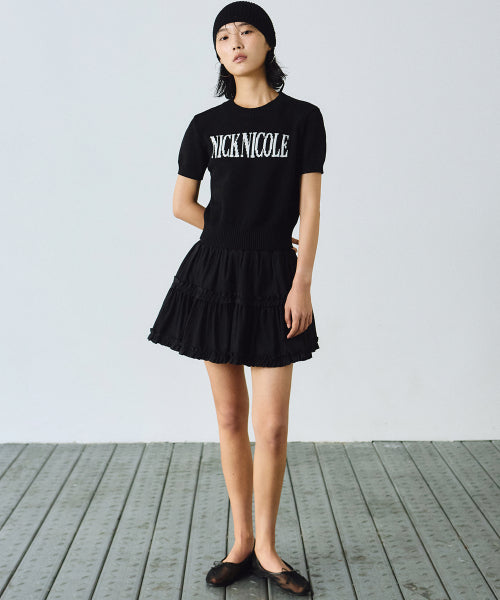 TRENDY RUFFLE MINI SKIRT #徐睿知同款! - 3 COLORS BLACK