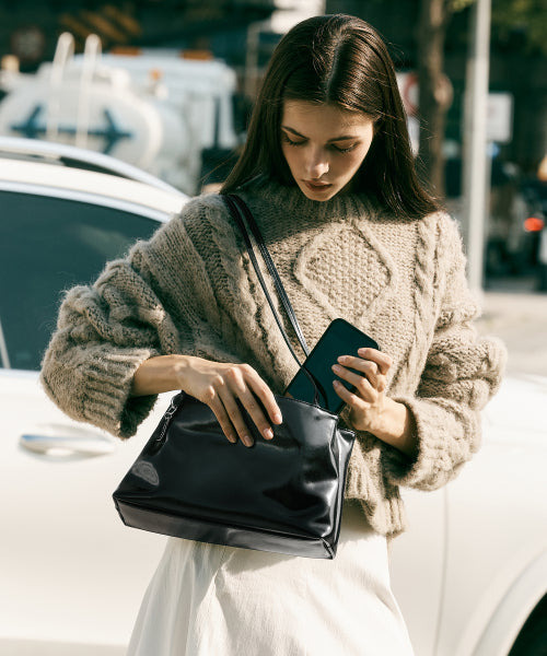 SHOULDER BAG - 3 COLORS BLACK