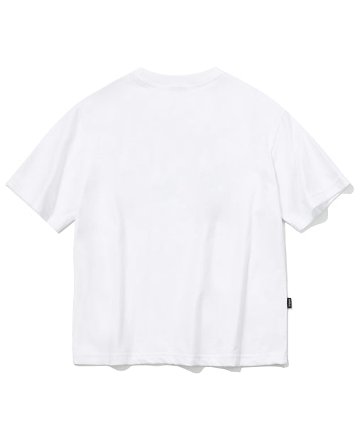 DTP CROP SHORT SLEEVE TEE WHITE
