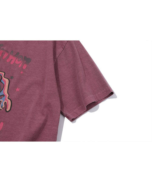 HONEY TEDDY PIGMENT SHORT SLEEVE TEE - 2 COLORS PINK