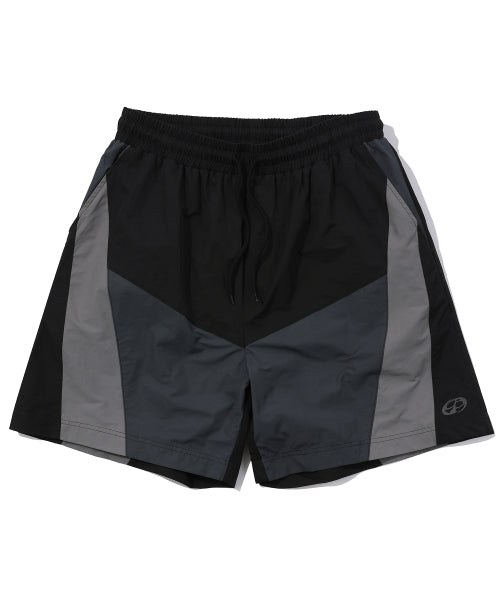MIXED NYLON PANTS BLACK