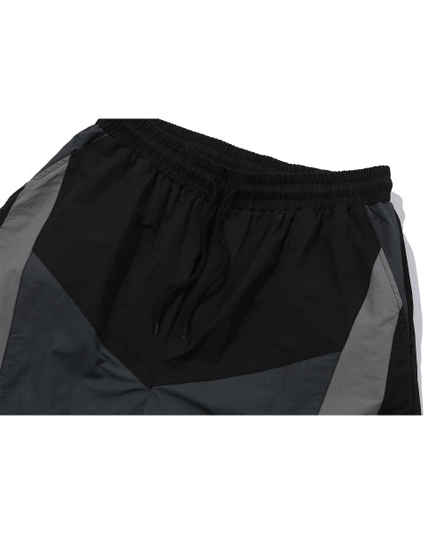 MIXED NYLON PANTS BLACK