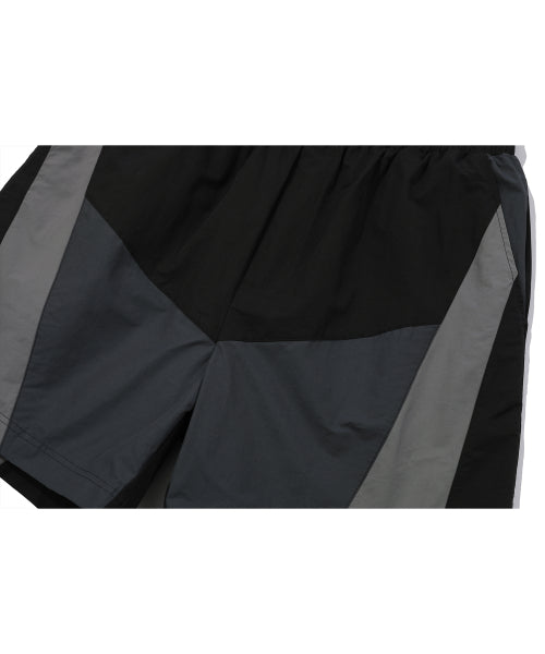 MIXED NYLON PANTS BLACK