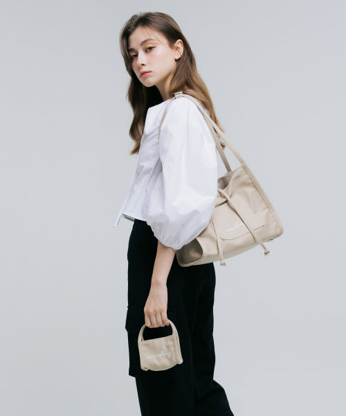 JEANS DENIM SHOULDER CANVAS BAG - 2 COLORS PINK